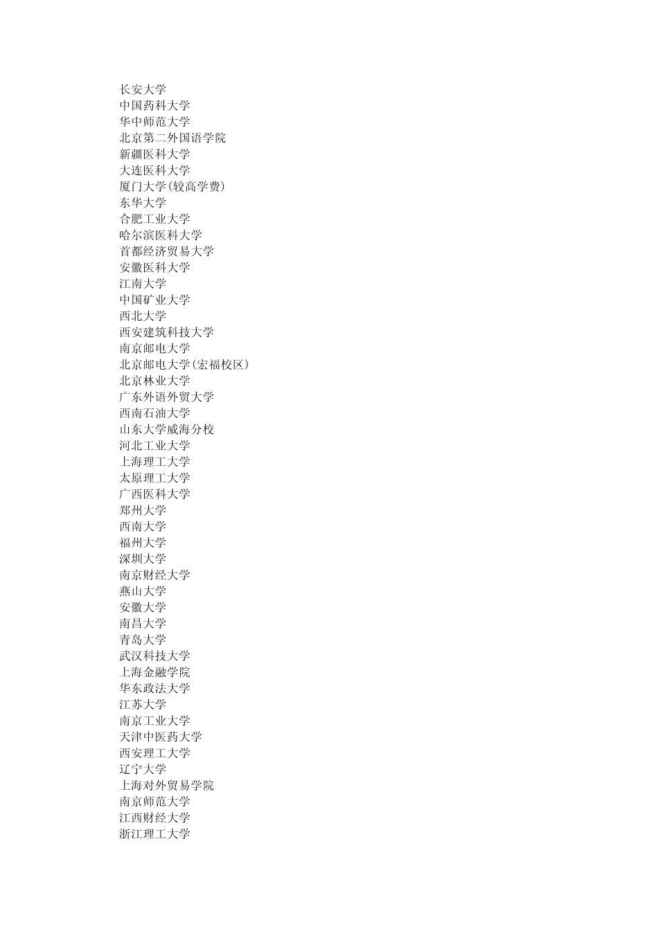 2011年河南省普通高校招生本科一批211工程院校平行投档分数线理科_第3页