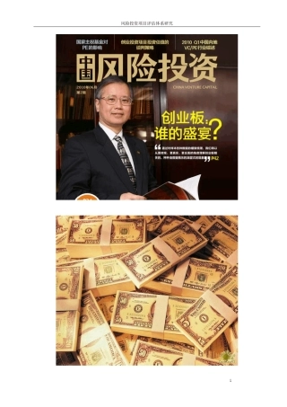 2011年风险投资_VC_PE_项目评估体系