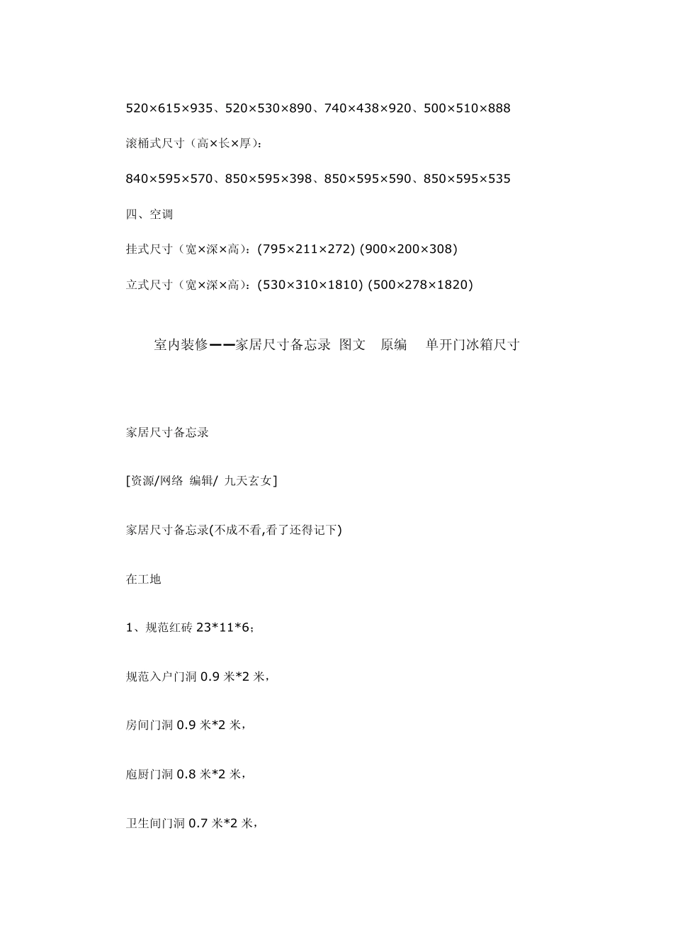 2011很给力的家用电器常用尺寸1_第2页
