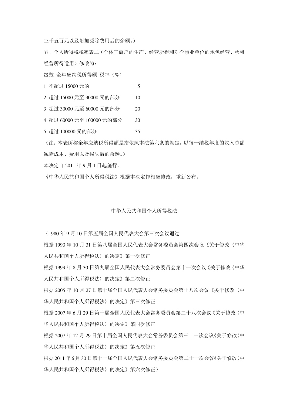 2011新个人所得税法规_第2页