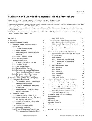 2011最新纳米粒子的成核及生长机理综述
