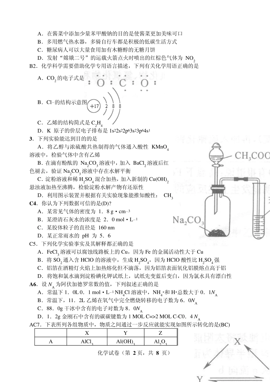 2011江苏省高中化学竞赛初赛试题+答案_第2页