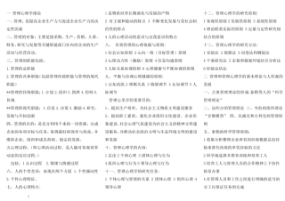 2011版管理心理学(00163)知识点+复习资料