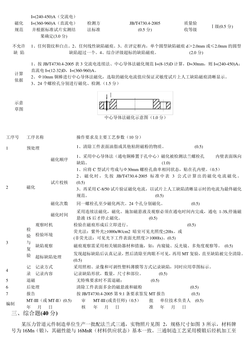 2011磁粉三级(MT)工艺题和综合题答题分析_第2页