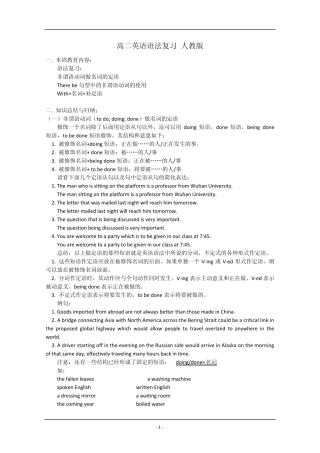 2011高二英语语法复习(新人教版)