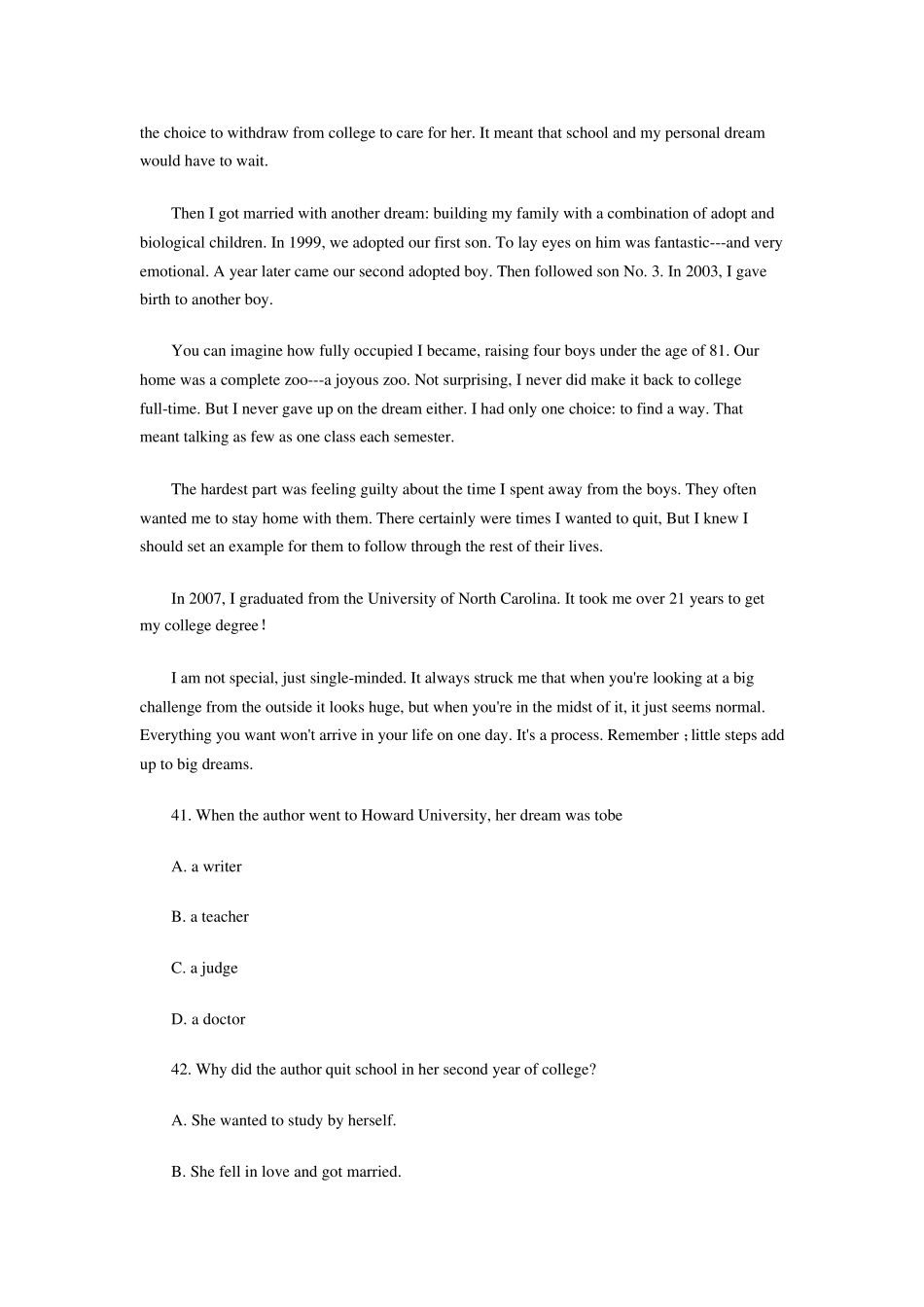 2011高考英语阅读理解专练_第3页