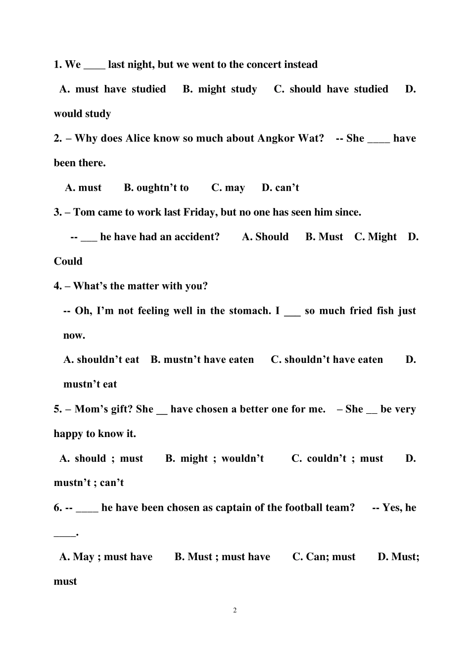 2012.5情态动词+havedone用法及练习_第2页