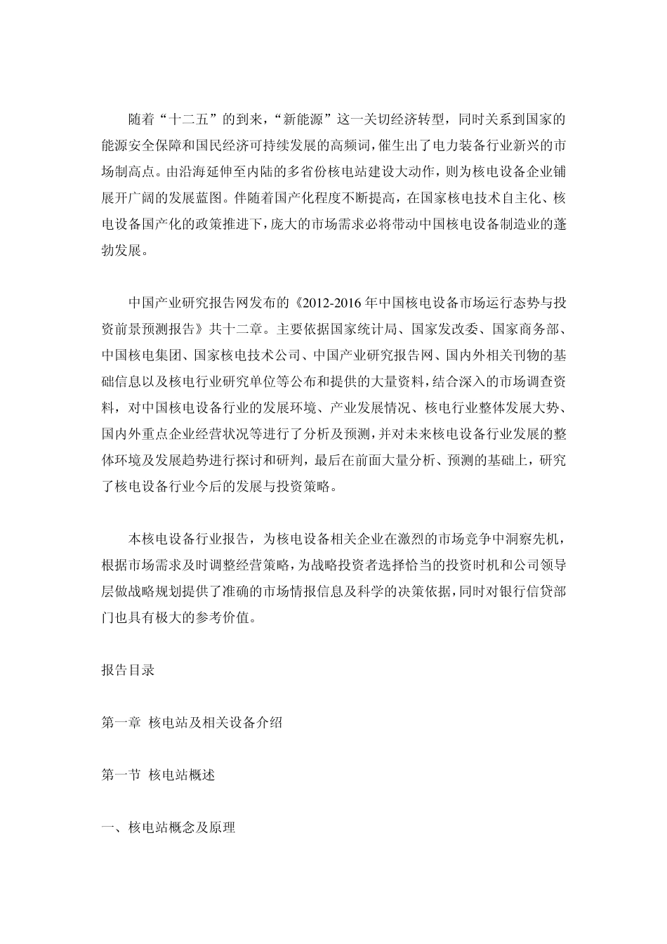 20122016年中国核电设备市场运行态势与投资前景预测报告_第2页