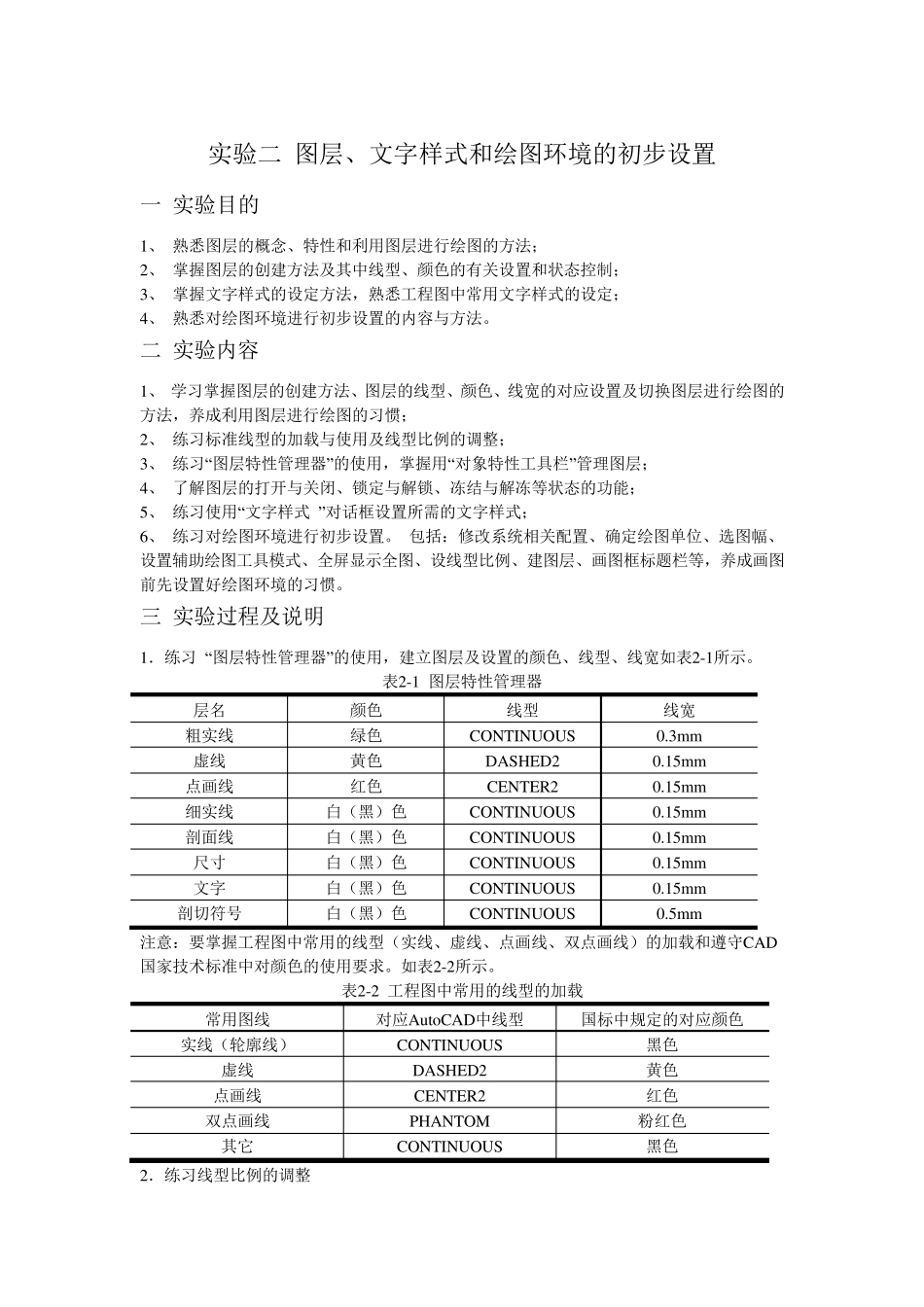 2012AutoCAD实验指导书_第3页