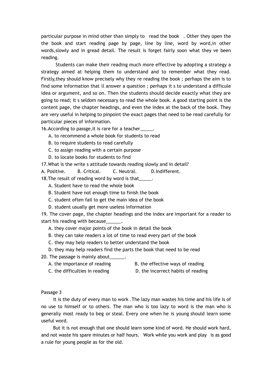 2012专升本英语试题_第3页