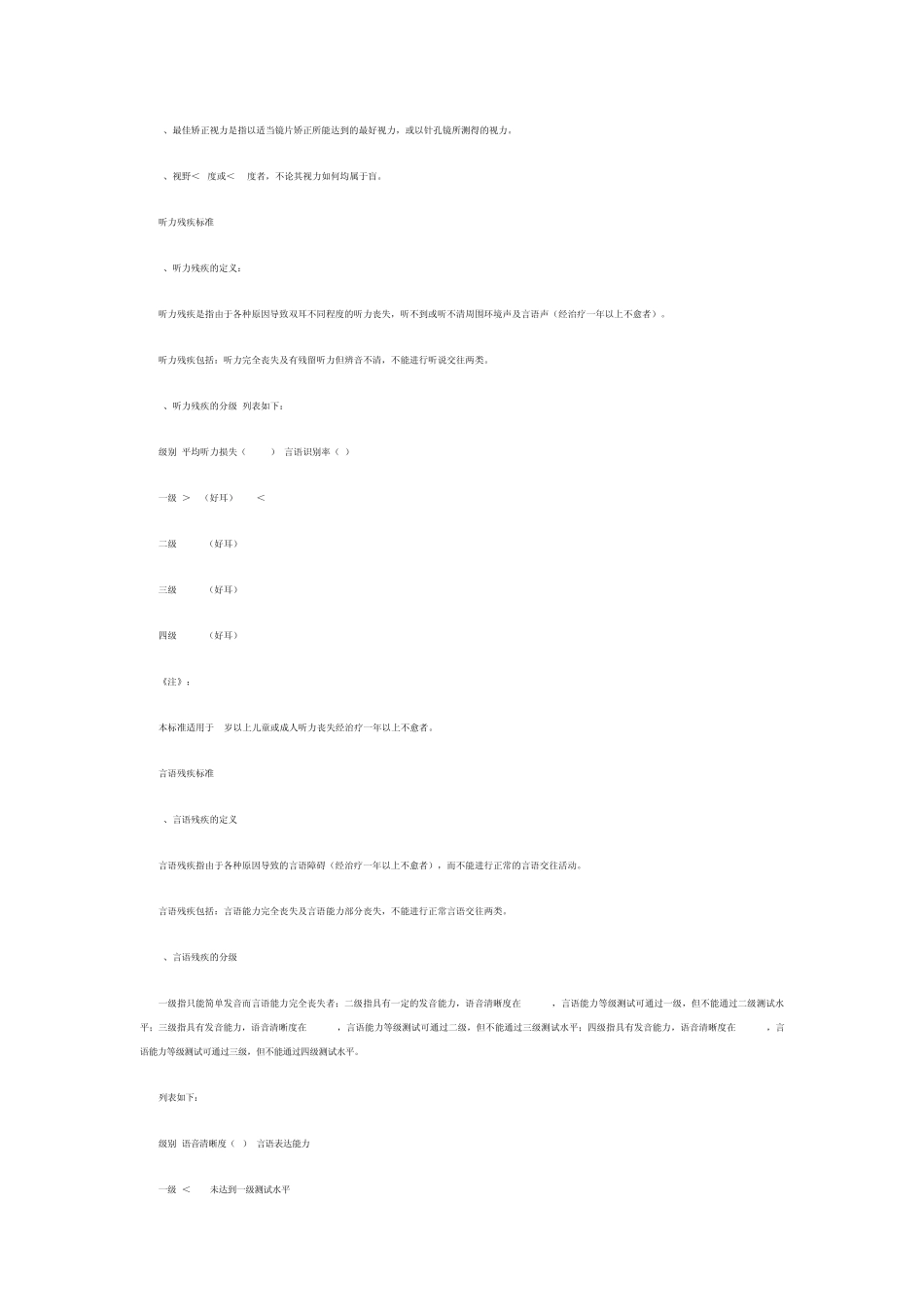 2012中国残疾人实用评定标准_第2页