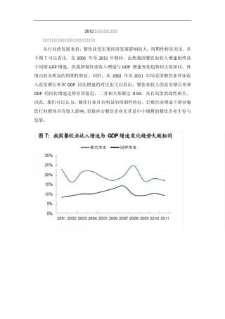 2012中国餐饮行业投资分析