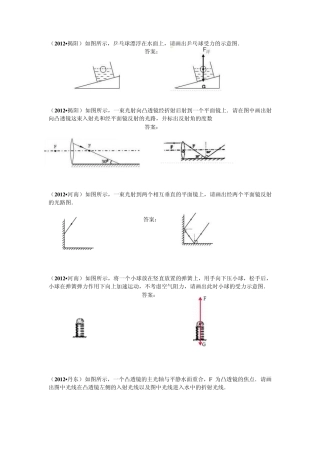 2012中考物理作图题