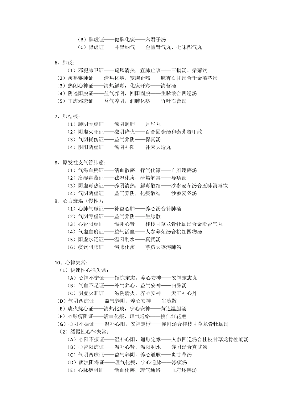 2012中西医结合执业医师实践技能病症分型选方_第2页
