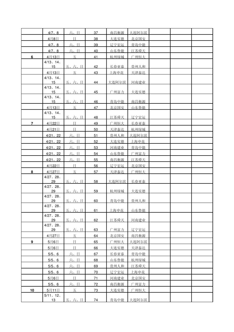 2012中超30轮完全赛程_第2页