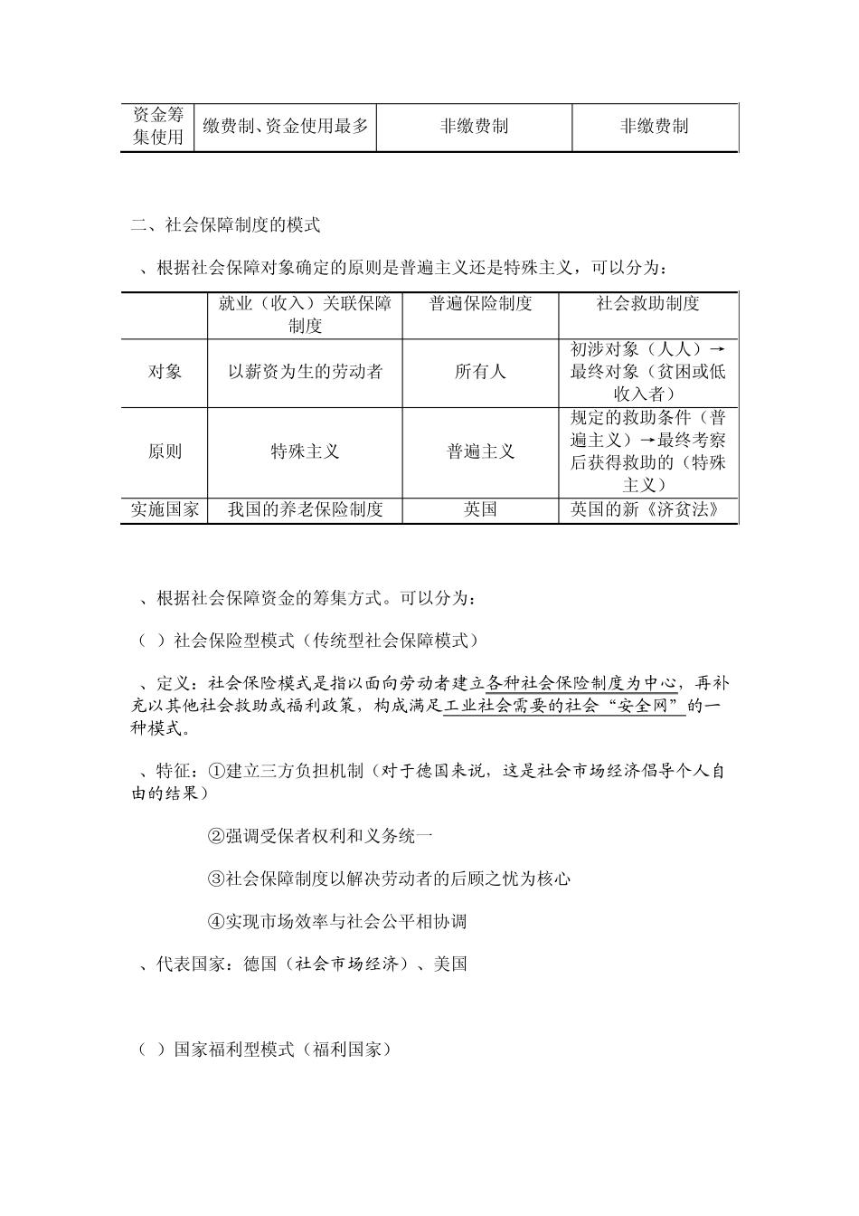 2012南大社保考研《社会保障理论与制度》读书笔记第一章社会保障概述_第3页