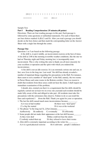 2012山东省成人高等教育学士学位英语考试样题