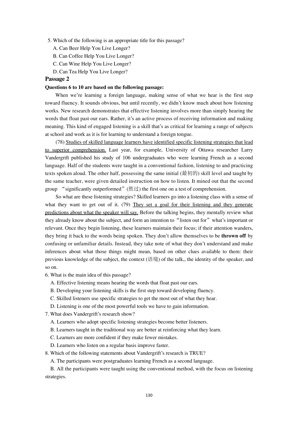 2012年11月北京成人英语三级真题与答案_第2页