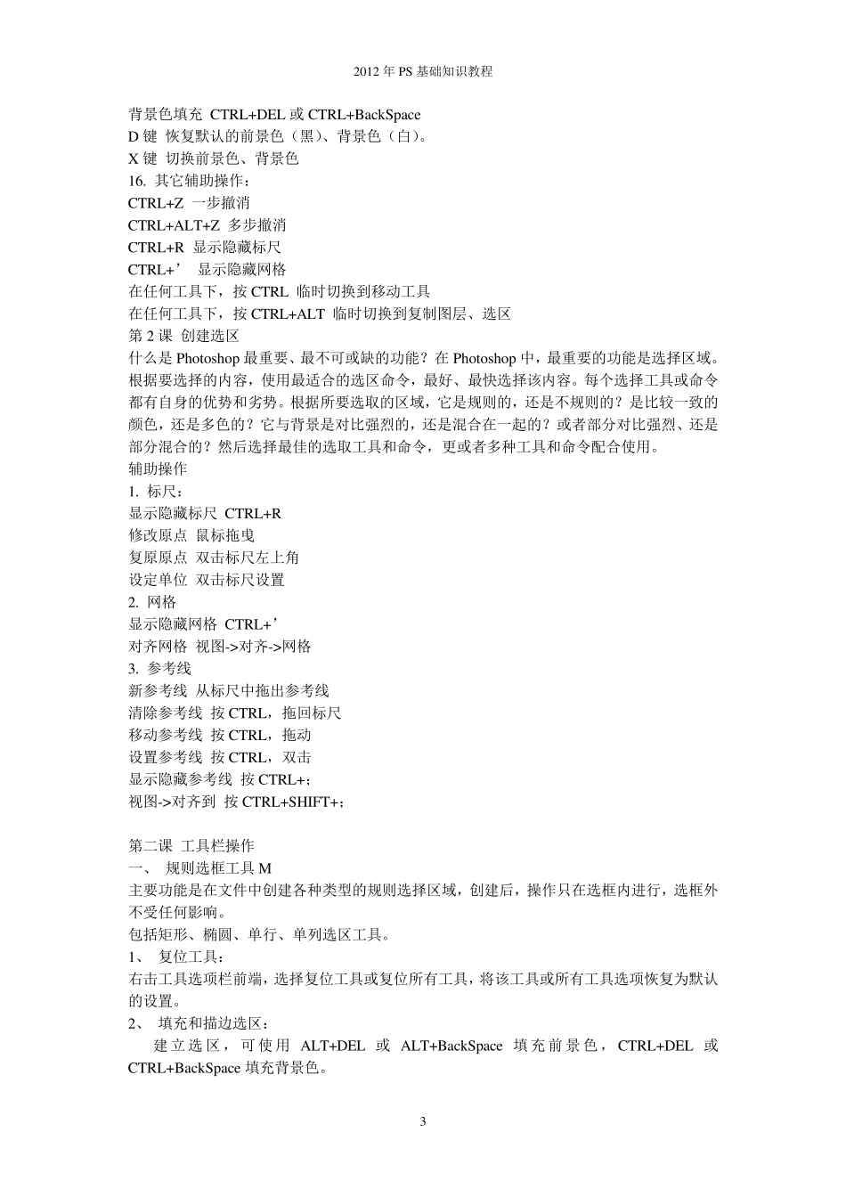 2012年Photoshop_CS(PS)基础知识教程(完整文字版)_第3页