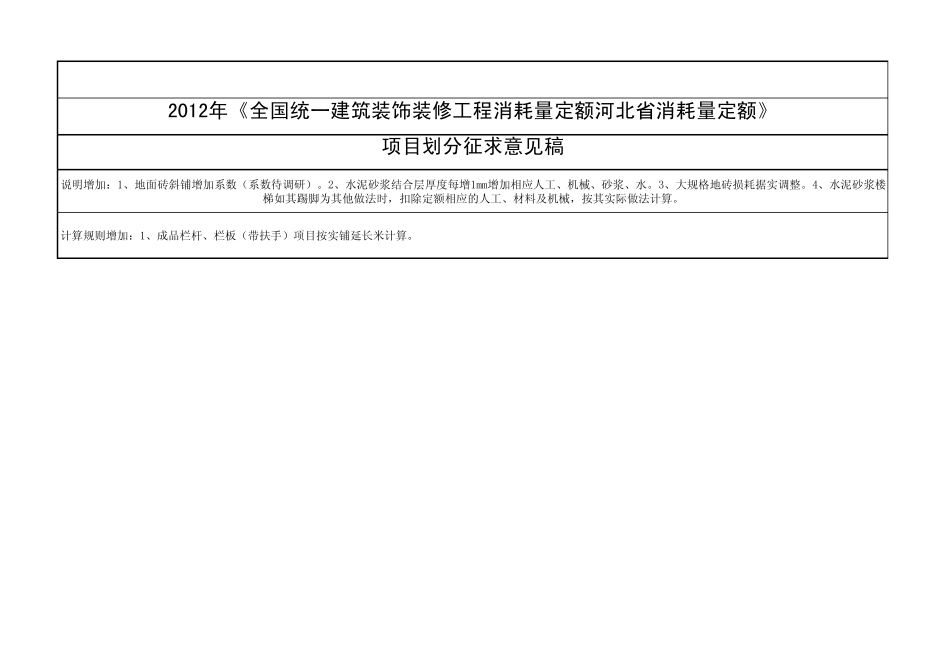 2012年《全国统一建筑装饰装修工程消耗量定额河北省消耗量定额》_第1页