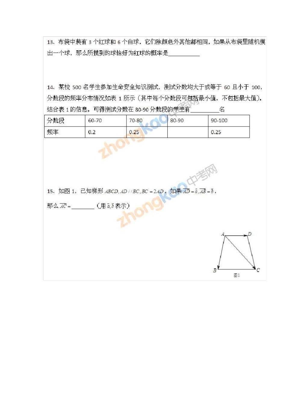 2012年上海中考数学试题和答案_第3页