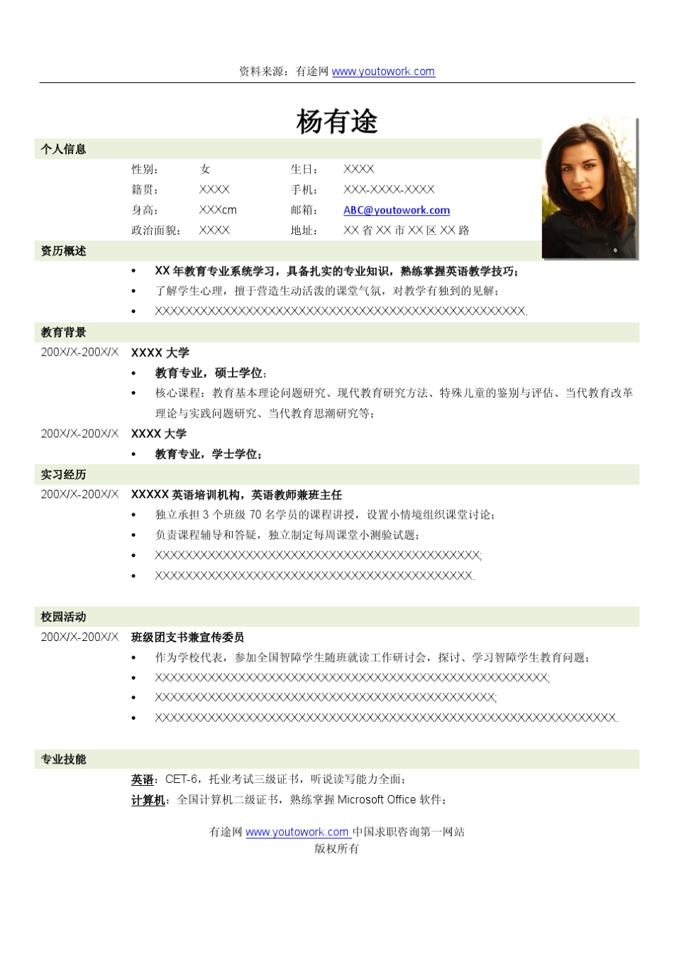 2012年世界500强求职必备优秀个人简历模板大全_第2页