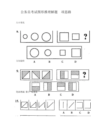 2012年公务员联考图形推理技巧