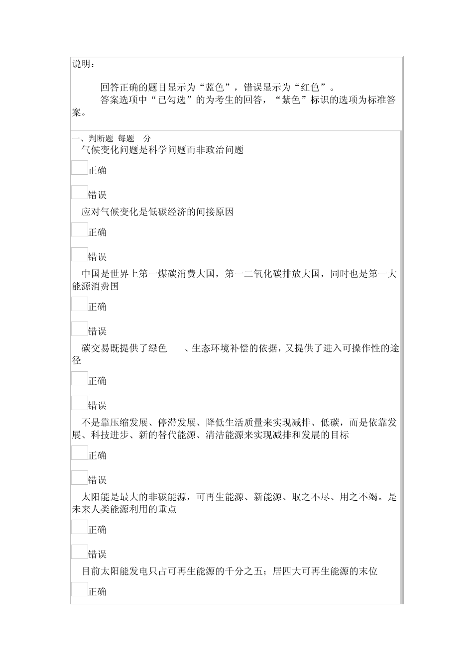 2012年公需科目低碳经济模拟考试题及答案_第1页