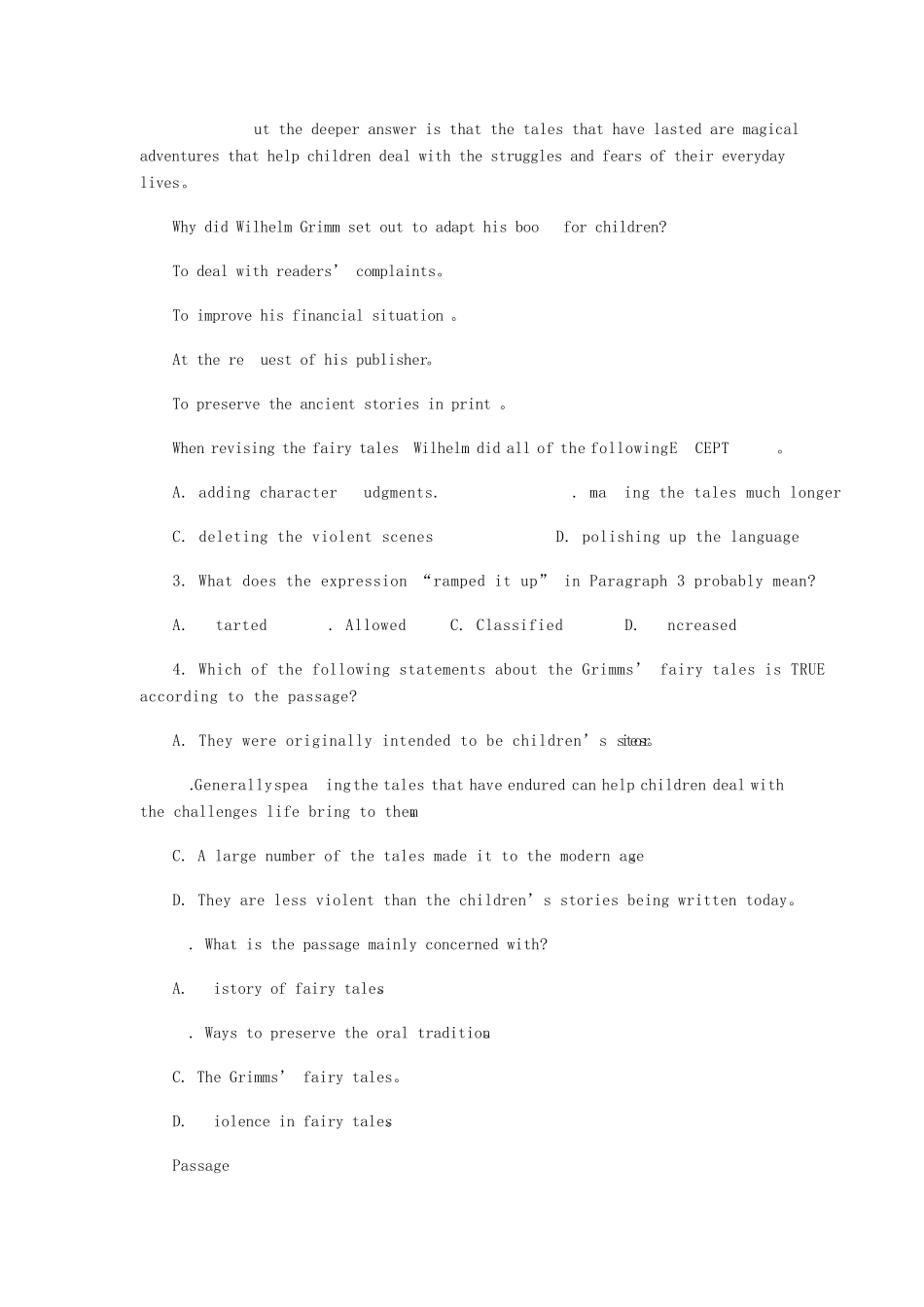 2012年北京学士学位英语考试真题及参考答案_第2页