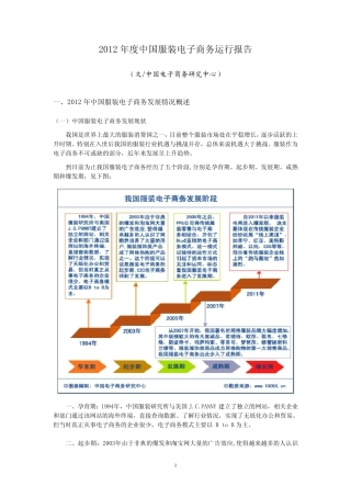 2012年度中国服装电子商务运行报告