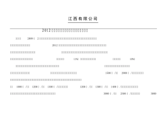 2012年度薪酬管理分析报告