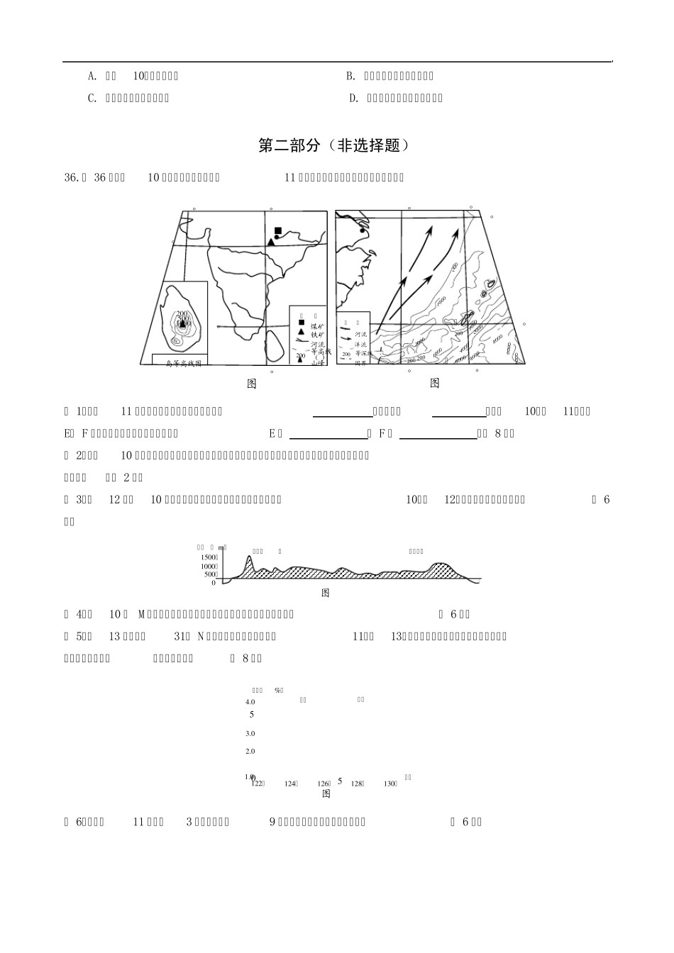 2012年普通高等学校招生全国统一考试(四川卷)文科综合地理部分_第3页