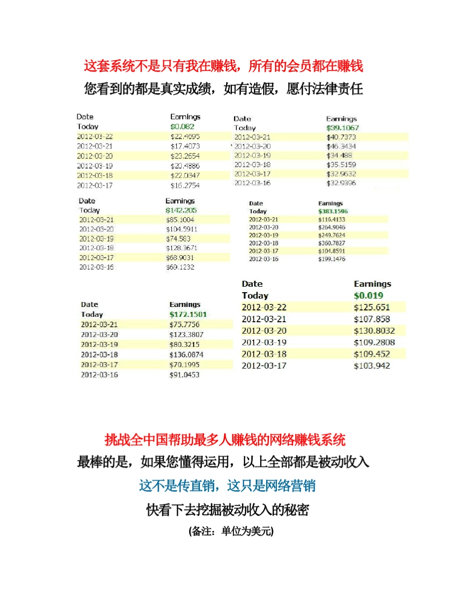 2012年最多人赚到钱的网路赚钱项目_第2页