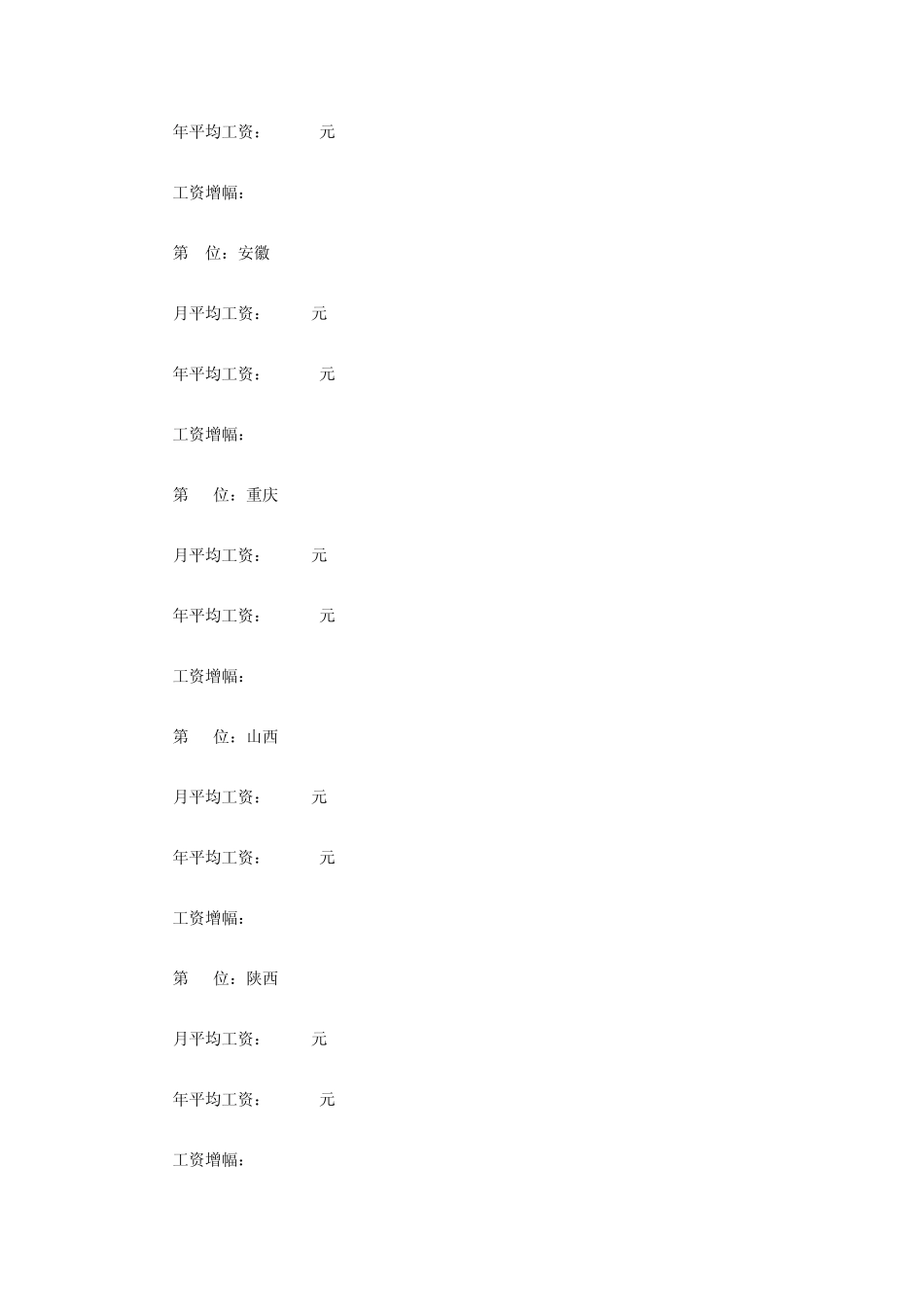 2012年最新发布中国各省平均工资排行_第3页