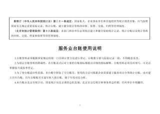 2012年服务业统计台帐