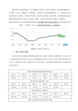 2012年经济走势及个别行业分析