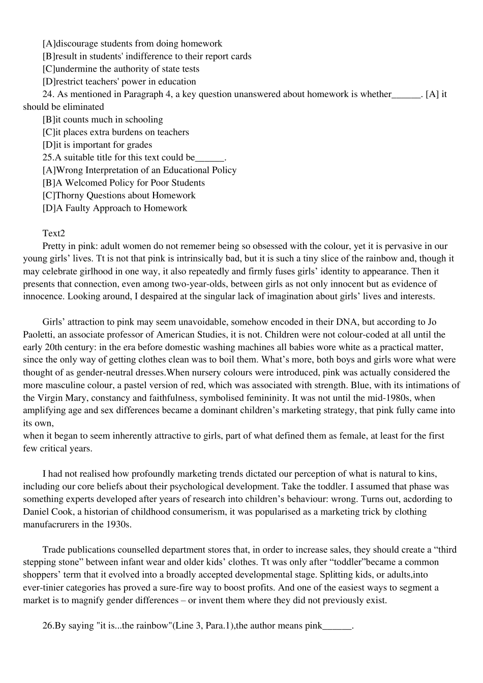 2012年考研英语二真题(全部答案解析)_第3页