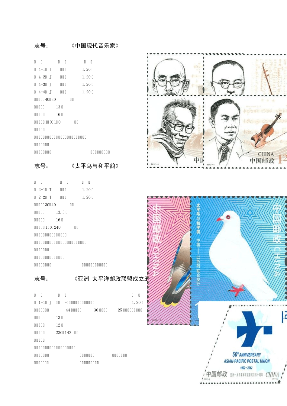 2012年邮票图文检索目录_第2页