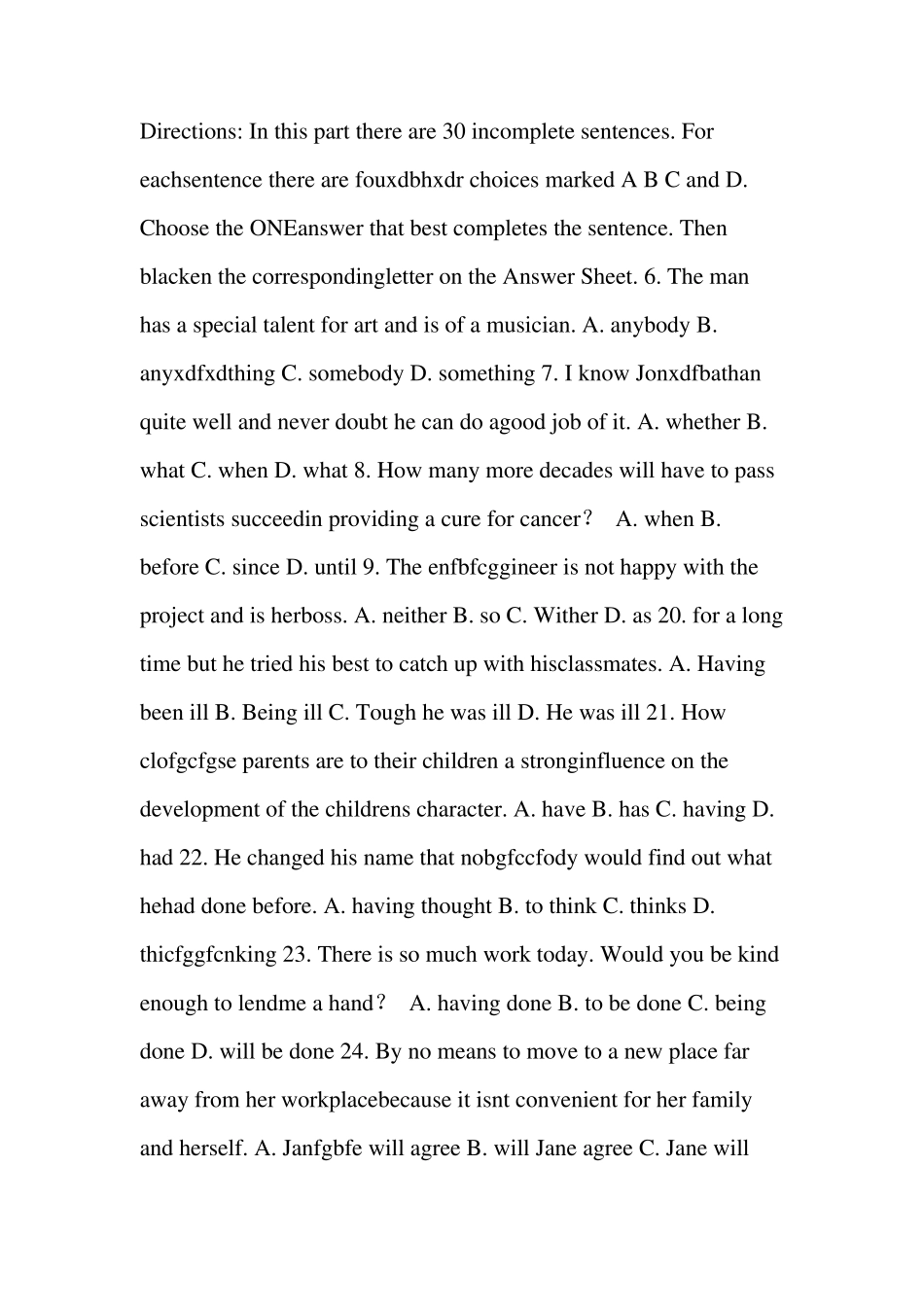 2012年陕西成人学位英语考试答案_第3页