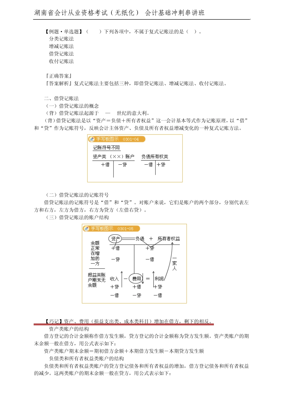 2012最新最全会计从业会计基础知识重点总结_第3页