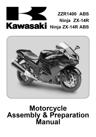 2012款川崎ZX14R装配说明书