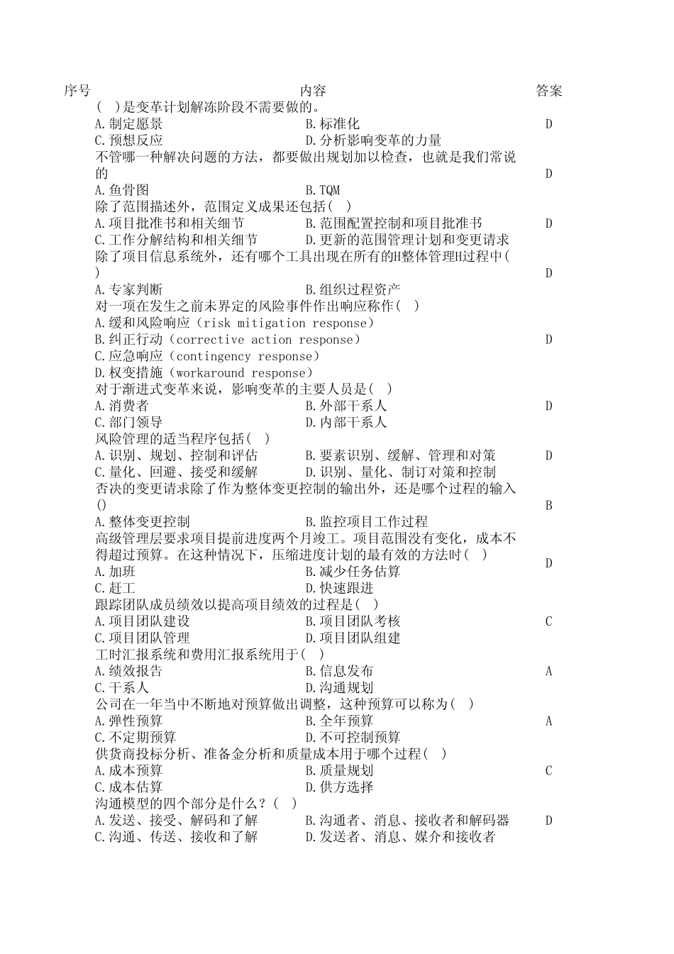 2012电大网考(职业技能实训)题及答案：工商管理资源与运营管理_第1页