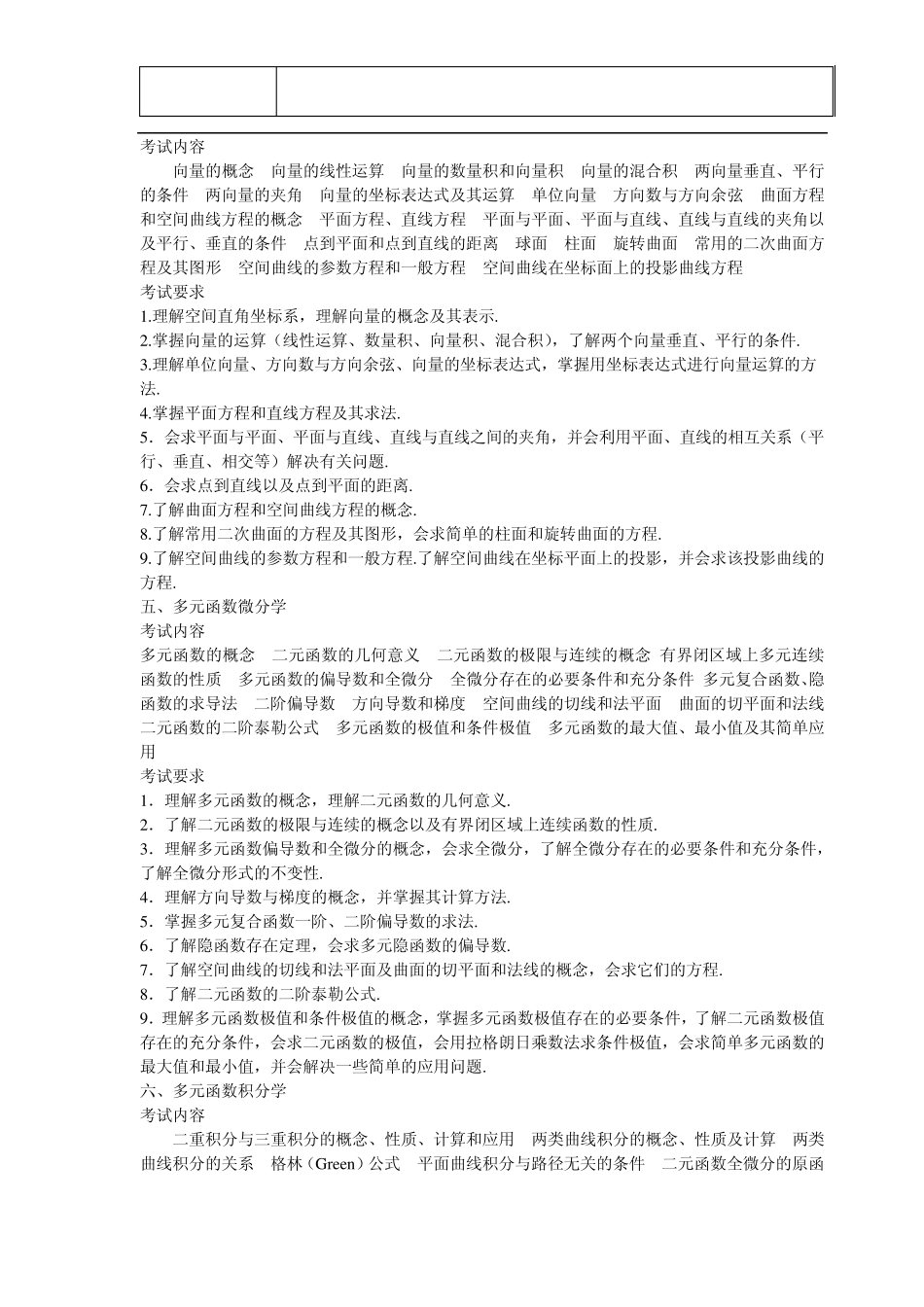 2012考研数一大纲_第3页