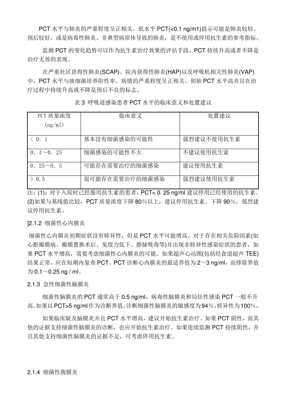 2012降钙素原(PCT)急诊临床应用的专家共识(word版)_第3页