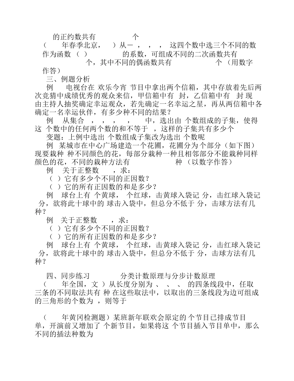 2012高考数学第一轮总复习100讲(含同步练习)1089分步计数原理和分类计数原理_第3页
