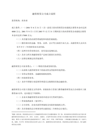 20130812融资租赁公司设立流程