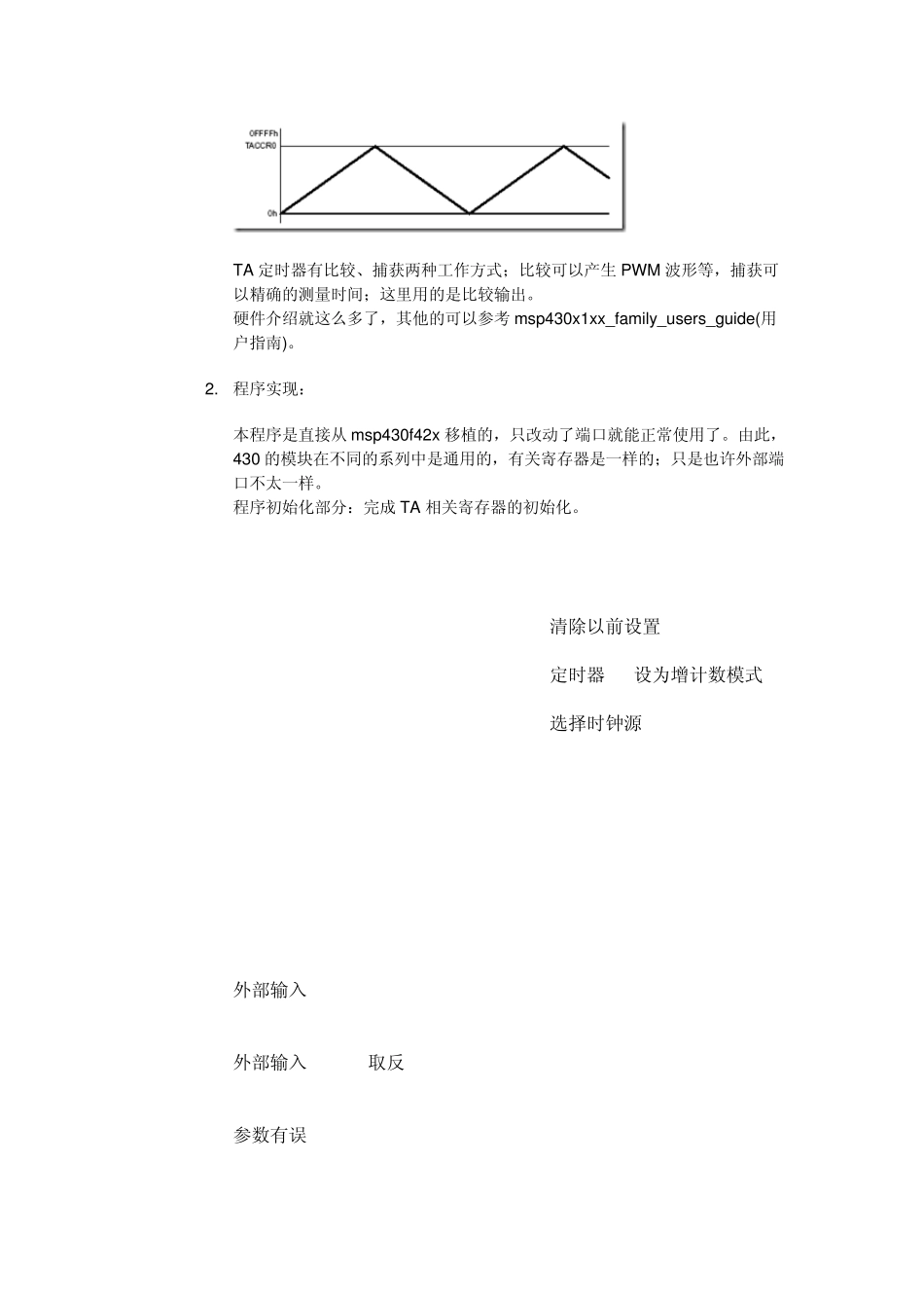 MSP430程序库之定时器TA的PWM输出_第3页