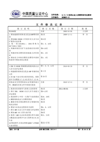 MSWM0901Q／E／S体系认证人员聘用和专业要求