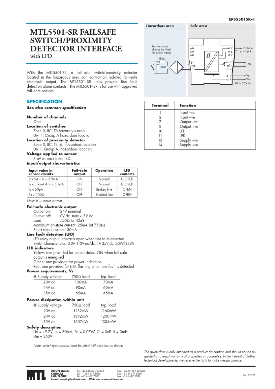 MTL5500系列安全栅说明书_第3页
