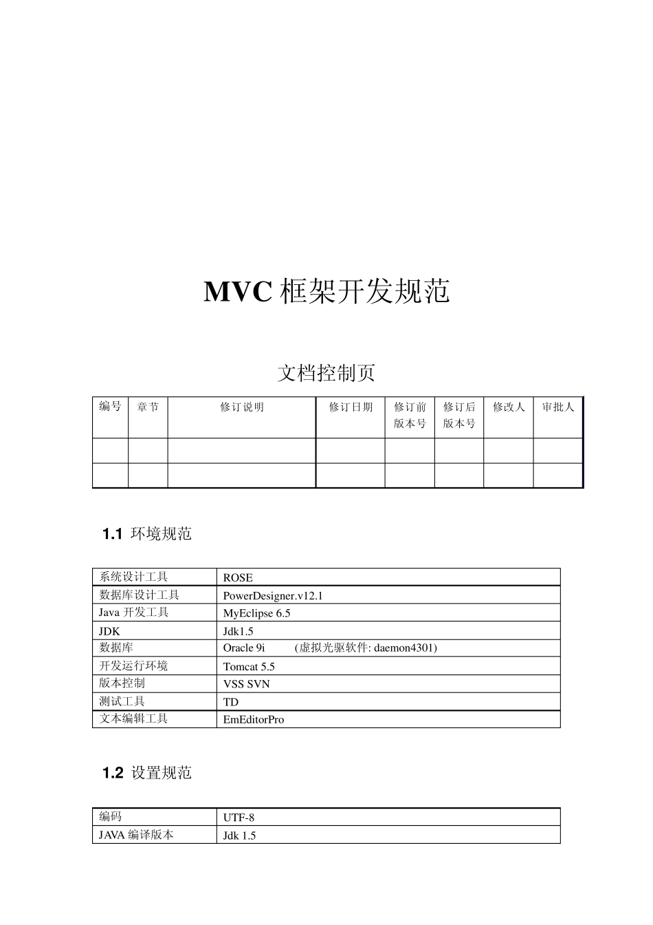 MVC框架规范_第1页